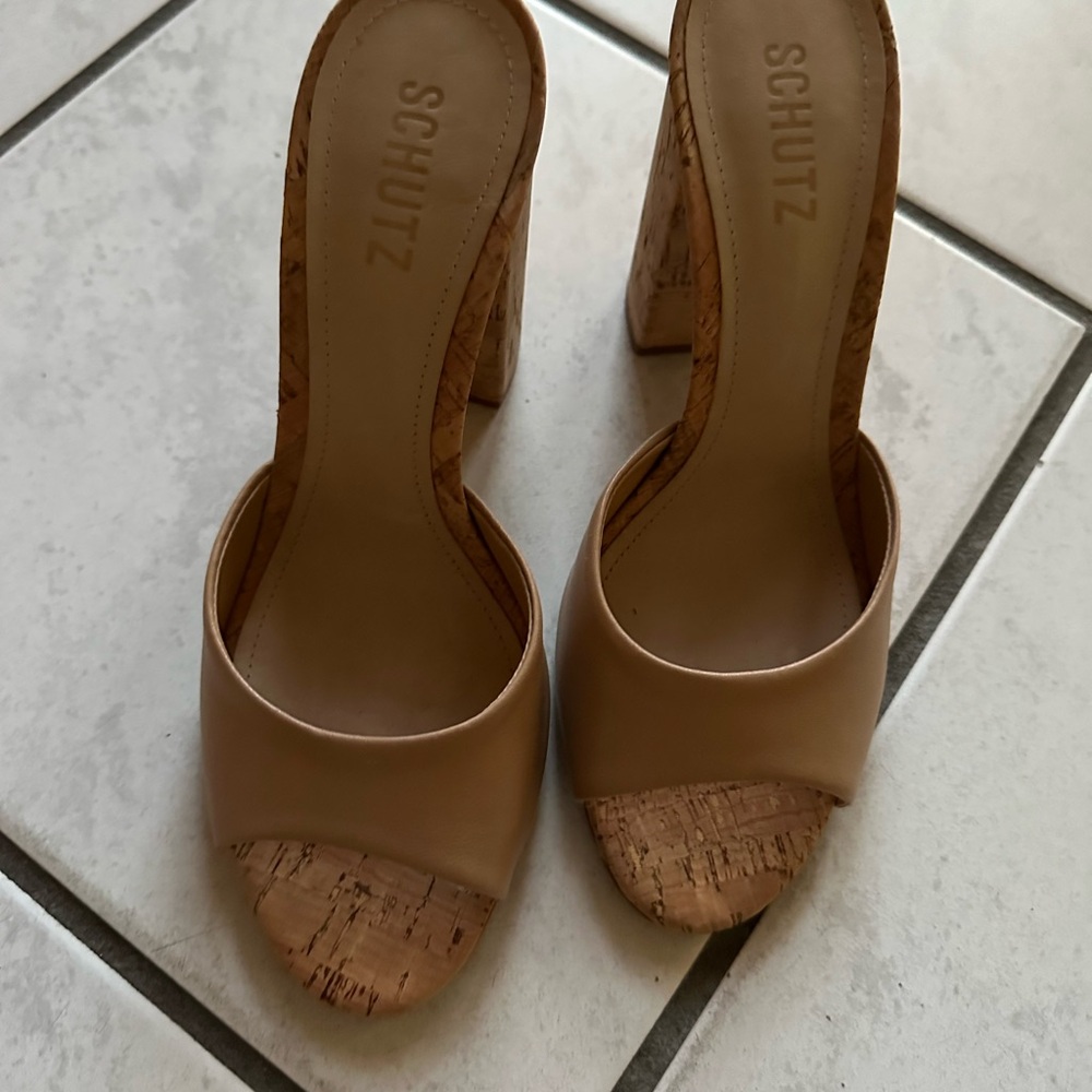 Schutz beautiful cork sandals. Brand new. Original price $139